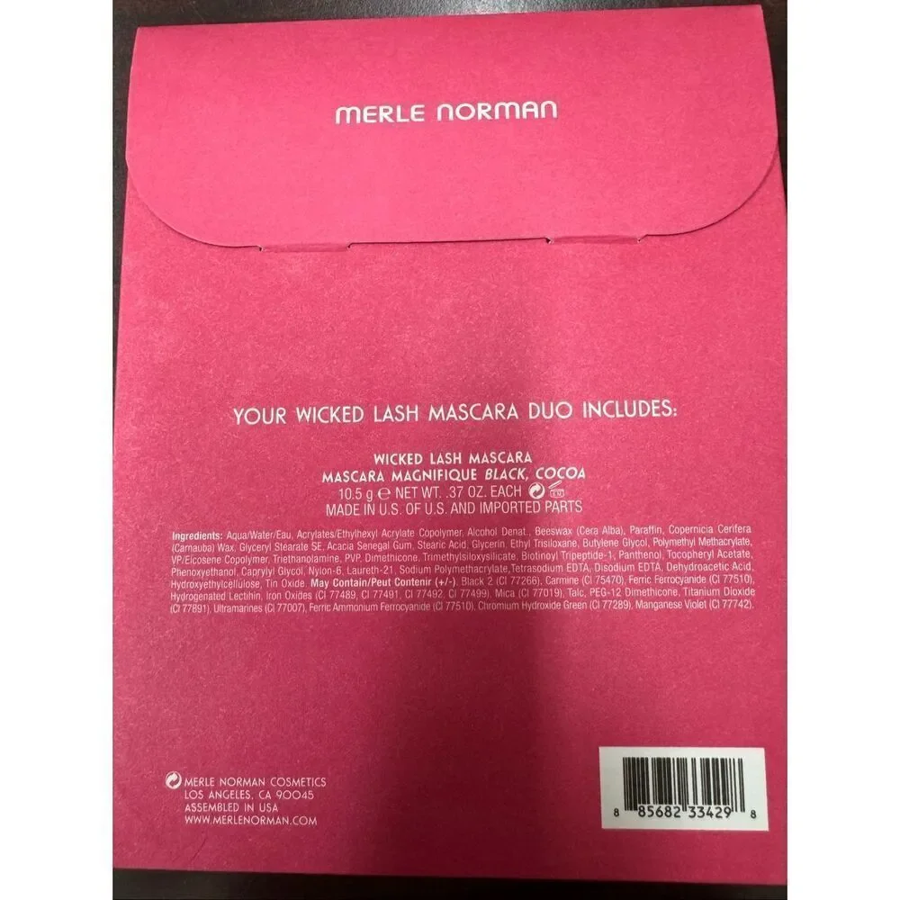 NWT Merle Norman Limited Edition Wicked Lash Mascara Duo- Black and Cocoa